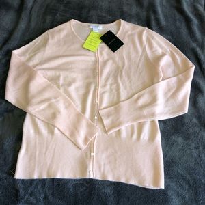 100% cashmere baby pink cardigan Sweater